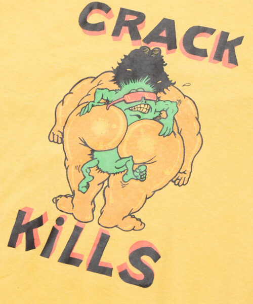 Alternative view of vintage-crack-kills-tee