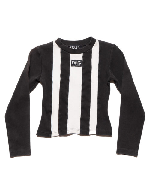 Vintage D&G Black & White Striped Longsleeve Top
