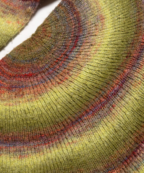 Alternative view of Vintage Talbots Petites Green Multi-colored Swirling Stripes Sweater