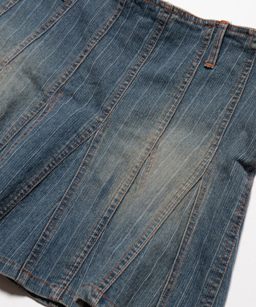 Alternative view of Vintage Starwear Y2K Denim Pinstriped Miniskirt