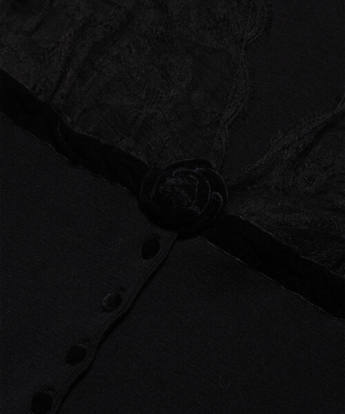 Alternative view of vintage-blumarine-black-lace-rose-sweater