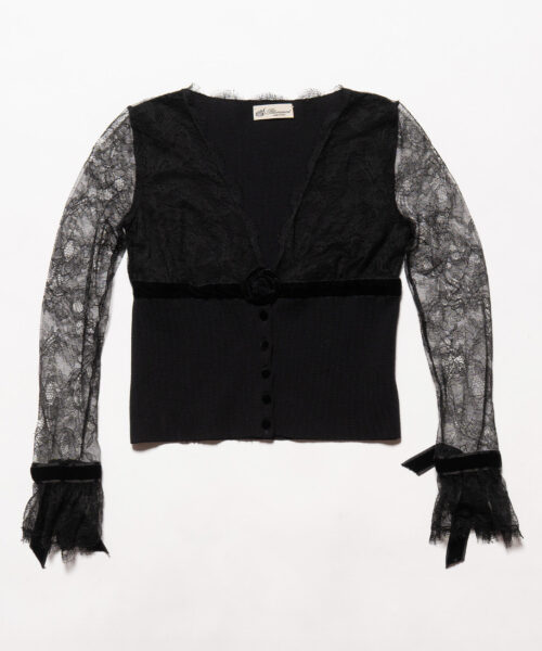 vintage-blumarine-black-lace-rose-sweater