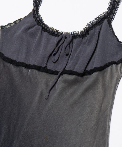 Alternative view of vintage-betsy-johnson-velvet-gray-long-dress