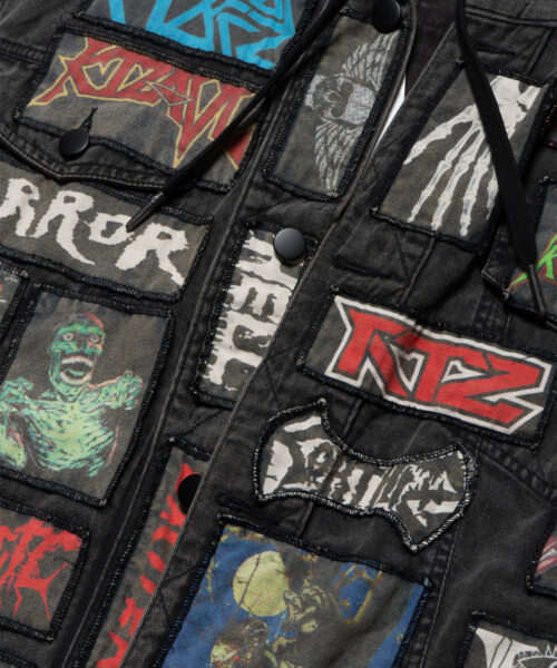 Alternative view of Vintage KTZ Crust Denim Vest With Hood
