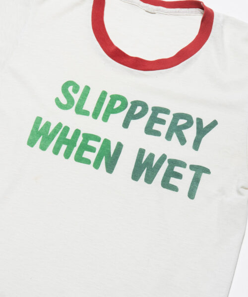 Alternative view of vintage-slippery-when-wet-tee